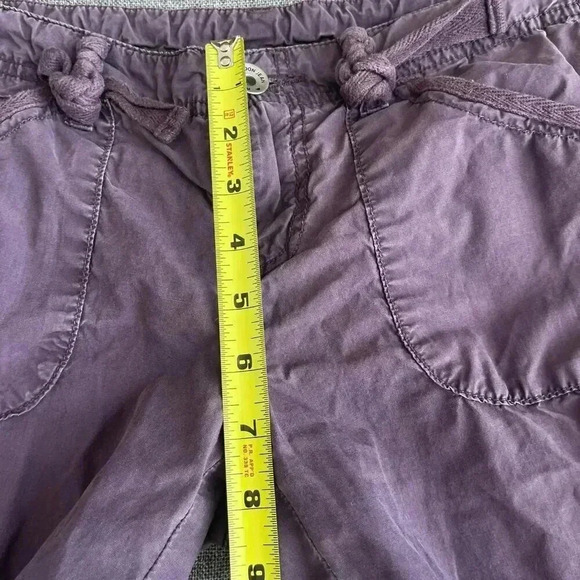 London Jean‎ Chino Short Pants Size 0 Purple 100% Cotton Cargo With Tie - Picture 5 of 9
